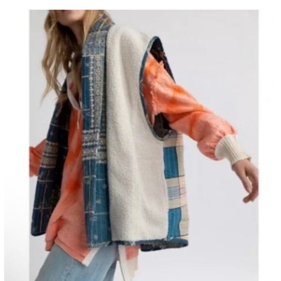 Free People Jackets & Blazers - Free People Vera Sherpa Plaid Vest